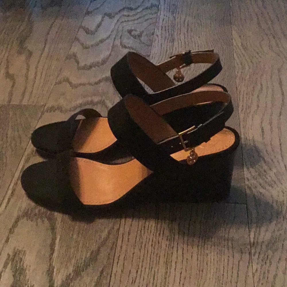 Black Tory Burch wedges